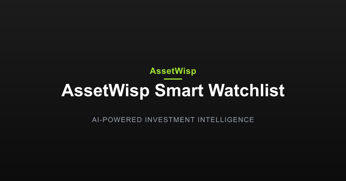 AssetWisp Smart Watchlist: Surface What Matters