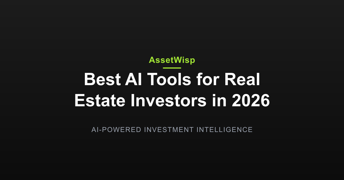 Best AI Tools for Real Estate Investors in 2026