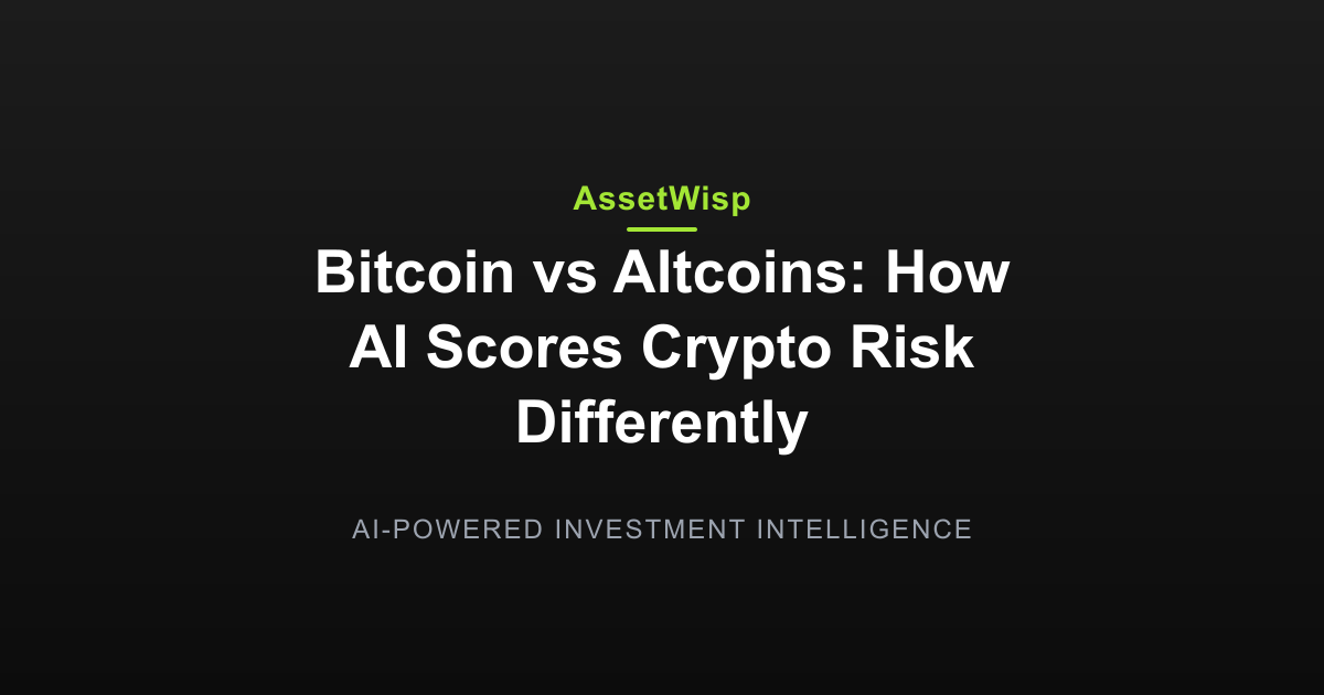 Bitcoin vs Altcoins: How AI Scores Crypto Risk