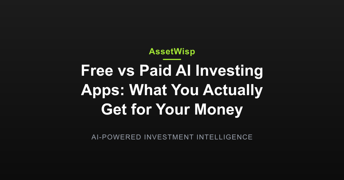 Free vs Paid AI Investing Apps: What You Get