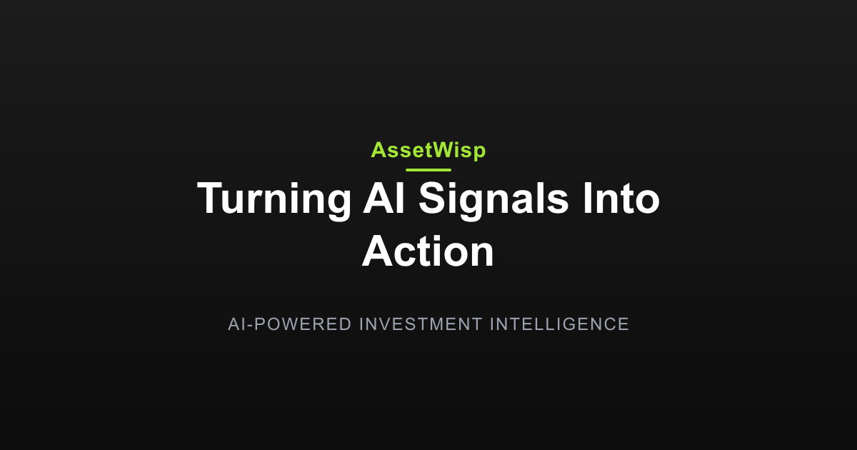 Turning AI Signals Into Action: A Disciplined Way
