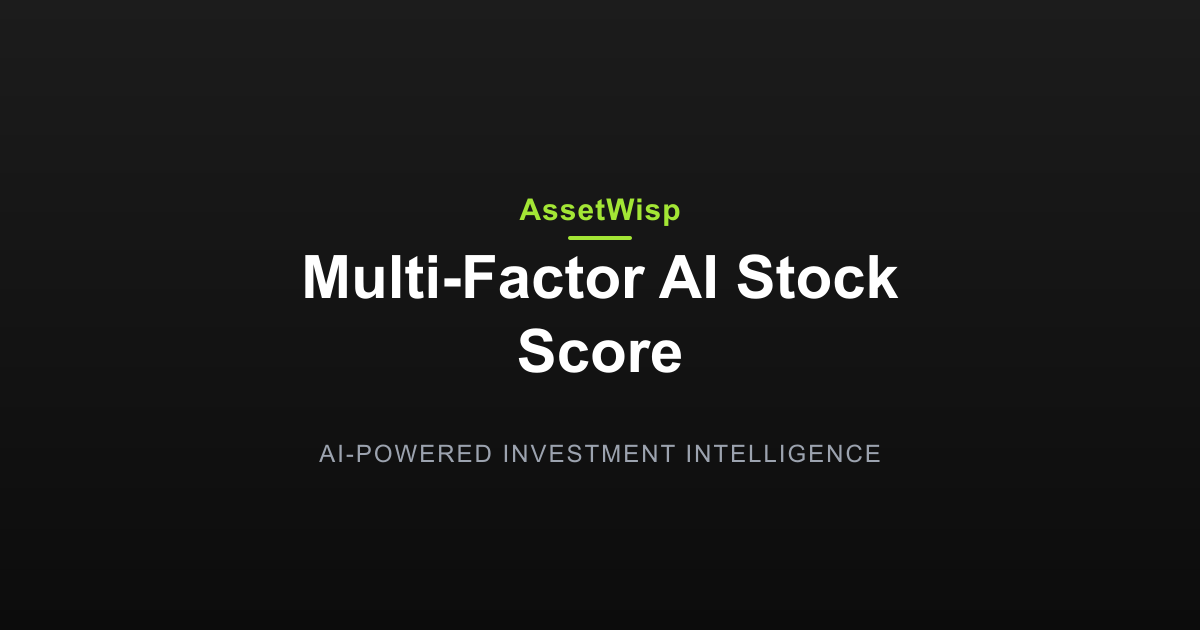 Multi-Factor AI Stock Score: Blending Three Lenses