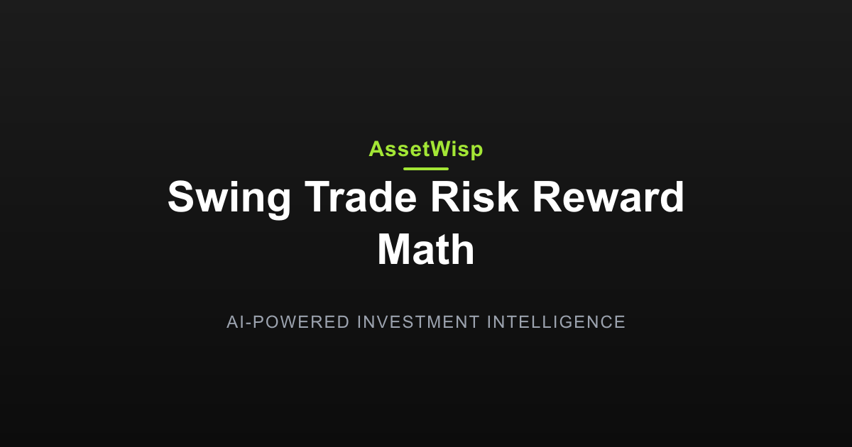 Swing Trade Risk Reward: The Math, Done for You